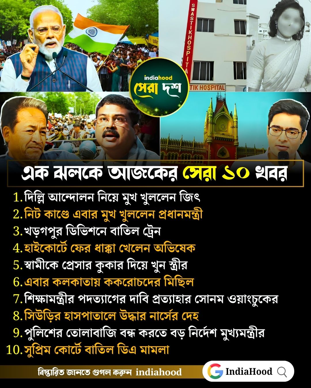 আজকের সেরা ১০ খবর (২৩ জুলাই)